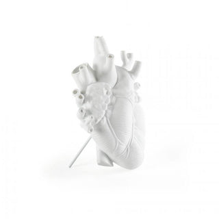 Seletti Love in Bloom heart vase in white porcelain H25 cm
