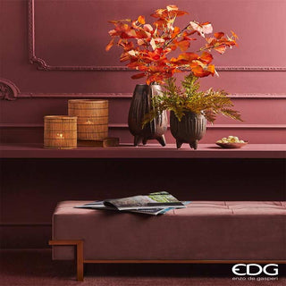 EDG Enzo de Gasperi Rectangular velvet pouf 90 cm Various colours