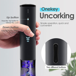 USB Rechargeable Cordless Electric Bottle Opener Black