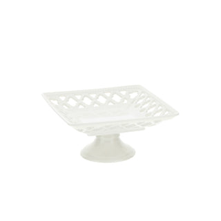 Hervit Perforated Porcelain Square Stand 20x9 cm