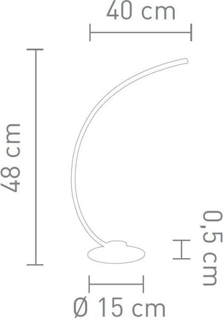 Sompex Lámpara de pie curva Alt. 120 cm