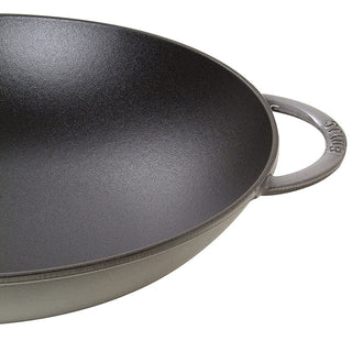Staub Sartén wok de hierro fundido 2 asas D 37 cm gris