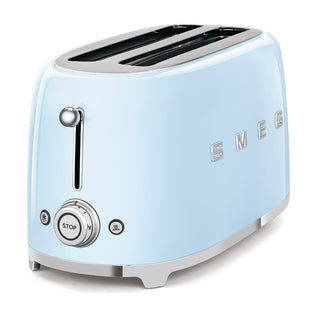 Smeg 4 Slice Toaster Light Blue 50s Style TSF02PBEU