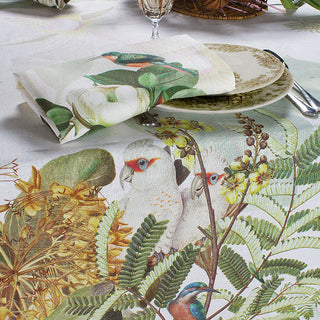The Napking Loma Floral Tablecloth in Linen 180x270 cm