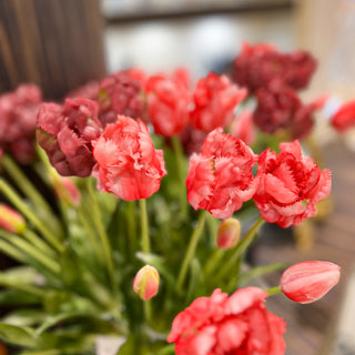 EDG Enzo de Gasperi Bouquet di Tulipani Parrot Rosa 40 cm