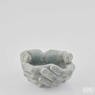 EDG Enzo de Gasperi Cement vase cupped hands D 24cm