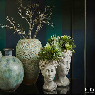 EDG Enzo de Gasperi Cement Vase Head H 27 cm