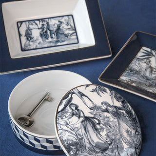 Baci Milano Rectangular Pocket Tray Versailles 19,5x15,5 cm in Porcelain