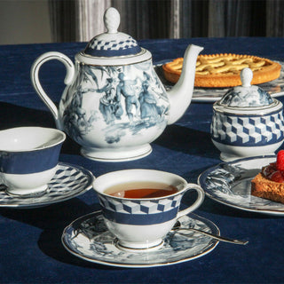Baci Milano Set 2 Cups and 2 Saucers The Versailles in Porcelain