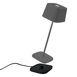 Lámpara de mesa Zafferano Ofelia Pro gris oscuro