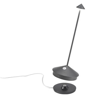 Lámpara de mesa Zafferano Pina Pro gris oscuro