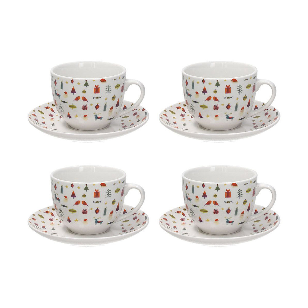 VETIN Set 4 Tazze Da Cappuccino Con Piattino, Tazza In Marmo - Foto 8