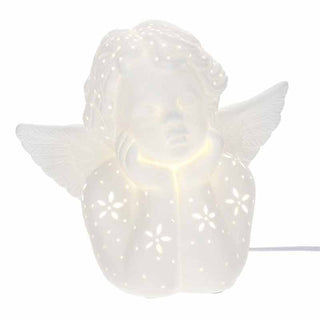 Hervit Perforated Porcelain Angel Lamp 24x23 cm