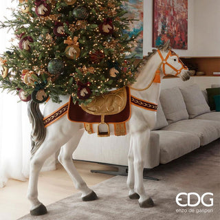 EDG Enzo de Gasperi Base per Albero di Natale Cavallo decorato 142 cm