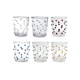 Zafferano Set 6 Assorted Tumbler Party Glasses 45 cl