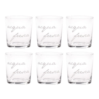 Simple Day Set of 6 Acqua Fresca Water Glasses 35.5 cl