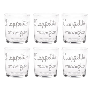 Simple Day Set 6 Water Glasses L'Appetito Vien Mangiando 35,5 cl