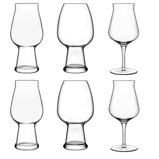 Luigi Bormioli set of 6 assorted Birrateque Ipa glasses 2+2+2