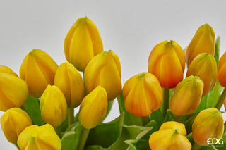 EDG Enzo De Gasperi Set 2 Bouquet con 18 Boccioli di Tulipani Giallo e Arancio