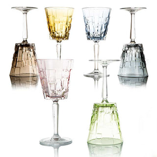 Feeling Set of 6 Vesuvius Multicolor Glass Goblets
