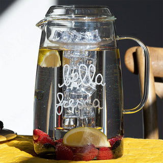 Simple Day Bella Fresca 2 Liter glass carafe with ice bucket