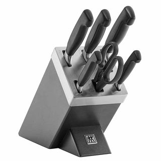 Zwilling Bloque de cuchillos autoafilable 7 piezas SharpBlock Grey