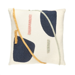 The Black Goose Embroidered Cotton Cushion 45x45 cm
