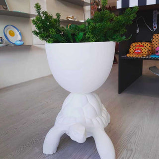Qeeboo White Turtle Plant Pot
