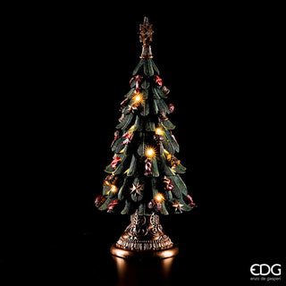 EDG Enzo De Gasperi Poly Christmas Tree with Lights and Music H60 cm