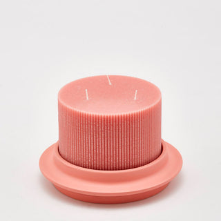 EDG Enzo De Gasperi Doric Candle With Pink Plate H10 cm