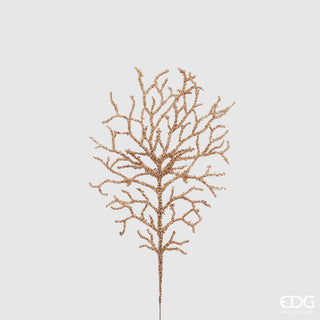 EDG Enzo De Gasperi Glittered Bell Coral Branch H50 cm