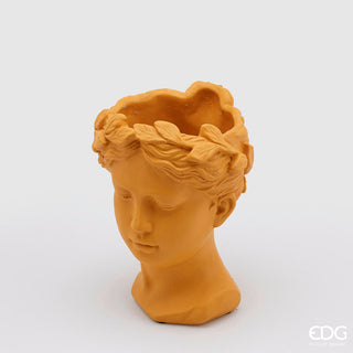 EDG Enzo De Gasperi Amber Cement Head Vase H22 cm