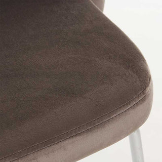 EDG Enzo de Gasperi velvet chair with open back Gray