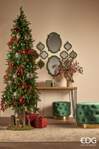 EDG Enzo de Gasperi Slim Pine Christmas Tree 180 cm with 360 led lights