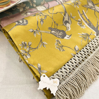 Flowers by Lena Runner in Nature Satin 110x40 cm Yellow