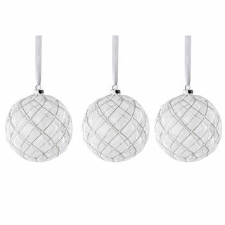 Hervit Box 3 Transparent Chester spheres in glass 8 cm