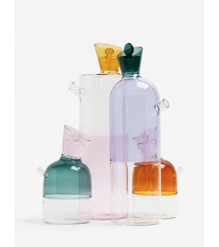 Ichendorf Milano Bottle Travasi Amber Clear Pink H 30cm