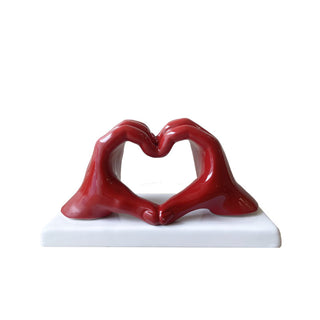 Amage Hand Love Red in Ceramic
