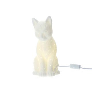 Hervit Porcelain Cat Lamp H26x17 cm