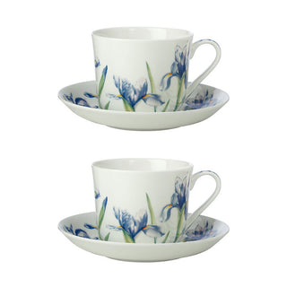 Maxwell &amp; Williams Set 2 Cups with Saucer Iris 100 ml