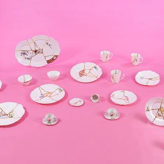 Seletti Piatto da Dessert Kintsugi in Porcellana D21 cm