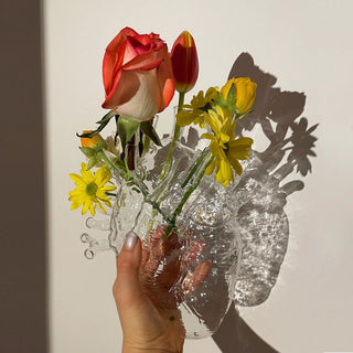 Florero de cristal Seletti Love in Bloom Al. 24,2 cm
