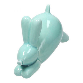Tognana Aquamarine Puppy Sculpture in Ceramic H10 cm Light Blue