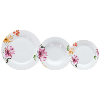 Tognana Dinner Service 18 Pieces Camelia in White Porcelain