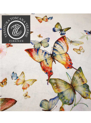 Tessitura Toscana Mantel Papillon de lino 170x270 cm