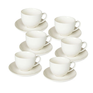 Tognana Perla servicio 6 tazas de café con platillo de porcelana