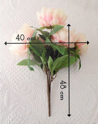 EDG Enzo De Gasperi Bouquet 5 Lilac Peonies 48 cm