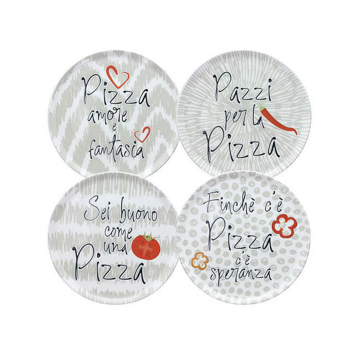 Tognana Andrea Fontebasso Piatto Pizza in porcellana Pazzi per la pizza 33 cm