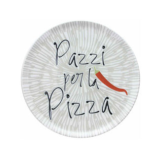 Tognana Andrea Fontebasso Porcelain Pizza Plate Mad about pizza 33 cm