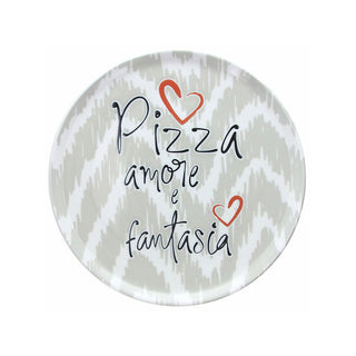 Tognana Andrea Fontebasso Plato de Porcelana para Pizza Pizza amor y fantasía 33 cm